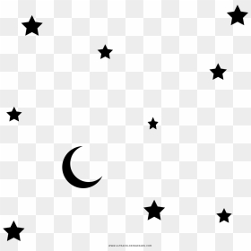 Hd Starry Night Coloring Page - Night Sky And Stars Coloring Pages, HD Png Download - night sky png