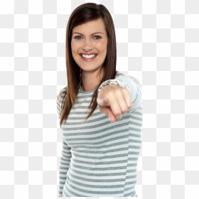 Women Pointing Front Royalty-free Png Image - Finger Pointing At You Png, Transparent Png - hand pointing png