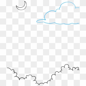 Simple Sky Drawings Easy, HD Png Download - night sky png