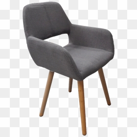 Gray Exhibition Armchair, Scandinavian Chair, Armchair - Chair, HD Png Download - furniture png