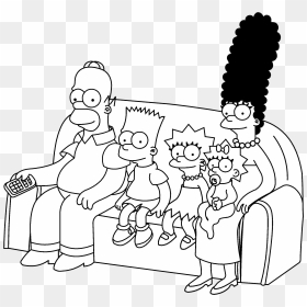 The Simpsons Logo Black And White - Simpsons Black And White, HD Png Download - black and white png