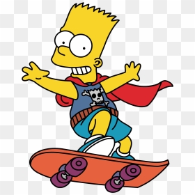 Bart Simpson Png Image - Bart Simpson Skateboard Transparent, Png Download - homer simpson png