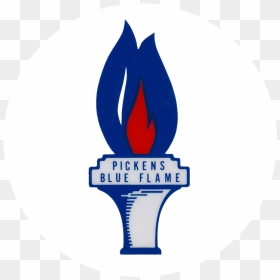 School Logo - Pickens Blue Flame, HD Png Download - blue flame png
