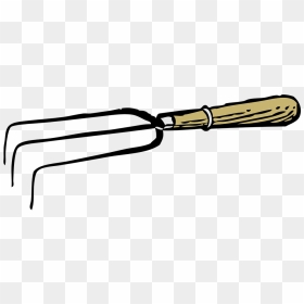 Hand Cultivator Drawing Easy, HD Png Download - pitchfork png