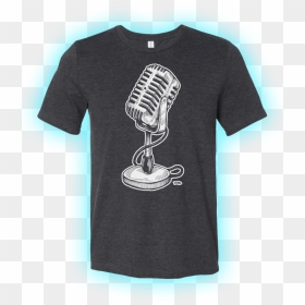 Microphone Bella Shirt Preview - T-shirt, HD Png Download - vintage microphone png