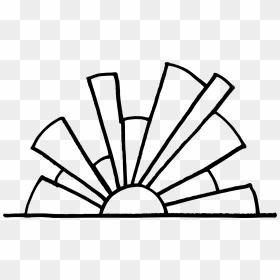 Transparent Tardis Outline Png - Sunset Clipart Black And White, Png Download - black and white png