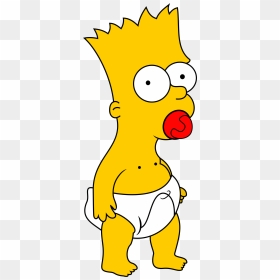 Bart Simpson Lisa Simpson Homer Simpson Maggie Simpson - Baby Bart Simpson Drawing, HD Png Download - homer simpson png