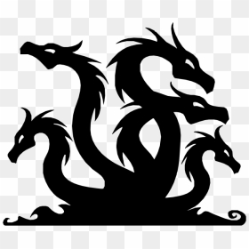 Hydra Dragon - Hydra Dragon Silhouette, HD Png Download - hydra png