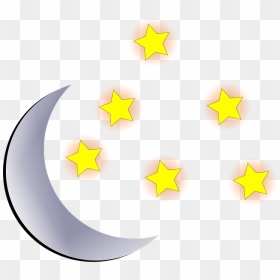 Star Night Sky Clip Art - Lua E Estrelas Desenho Png, Transparent Png - night sky png