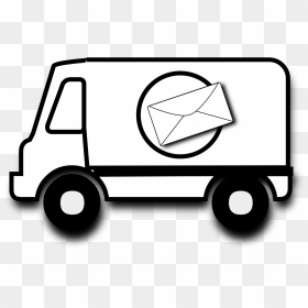 Van Clipart Black And White - Mail Van Clipart Black And White, HD Png Download - van png