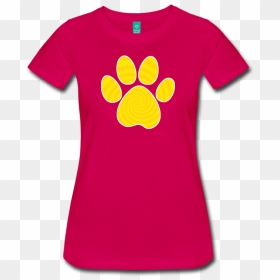 Dog Paw Print, Yellow Spiral T Shirt - Active Shirt, HD Png Download - dog paw print png