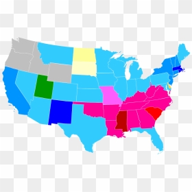 Hindu Temple In Usa - Us Religion Map, HD Png Download - hindu flag png