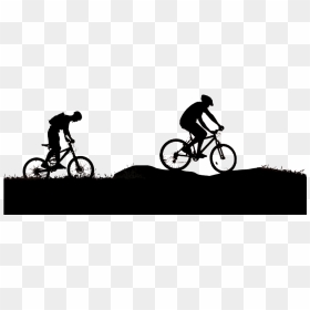 Silhouette Mountain Bike Png Pic - Vector Mountain Biker Silhouette, Transparent Png - cyclist png