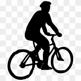Cycling Bicycle Silhouette Clip Art - Silhouette People Bicycle Png, Transparent Png - cyclist png