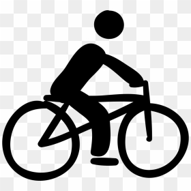 Cyclist On Bicycle - Cycling Stick Figure, HD Png Download - cyclist png