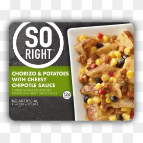 Chorizo & Potatoes With Cheesy Chipotle Sauce - Mac And Cheese With White Chicken Meal, HD Png Download - chipotle png