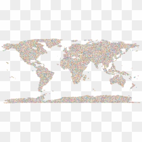 Prismatic World Map Triangularized Mosaic 2 No Background - Fao Net Food Imports In Domestic Food Supply, HD Png Download - world map png transparent background