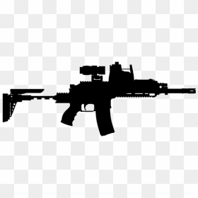 Assault Rifle Silhouette Png - Assault Rifle Transparent Silhouette, Png Download - assault rifle png