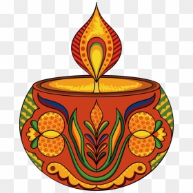 Happy Diwali Lantern Diwali Diya Png - Beautiful Png Diya Clipart, Transparent Png - diwali decoration png