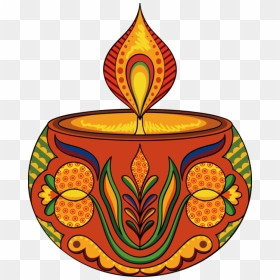 Happy Diwali Lantern Diwali Diya Png - Beautiful Png Diya Clipart, Transparent Png - diwali decoration png