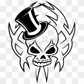 Top Drawing Skull - Best Drawing Logo Skull, HD Png Download - tophat png
