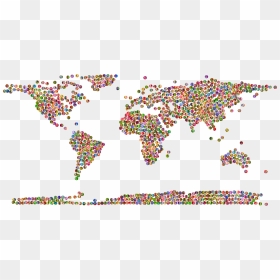 Prismatic Peace Sign World Map Clip Arts - Northern Bottlenose Whale Distribution, HD Png Download - world map png transparent background
