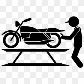 Motorcycle Bike Work Illustration - Bike Mechanic Logo Png, Transparent Png - motorbike icon png