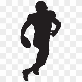Silhouette Transparent Background Football Player Clipart - Black American Football Players Png, Png Download - football player clipart png