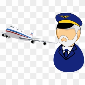 Airline Pilot Big Image - Airplane Pilot Clip Art, HD Png Download - aeroplane clipart png