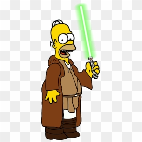 Jedi Master Homer Simpson By Darthranner83 - Homer Simpson Eating A Donut, HD Png Download - homer simpson png