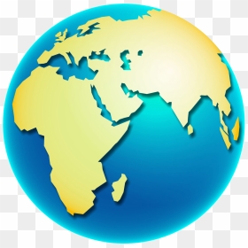 Globe Earth World Map Clip Art - World Map Globe Clipart, HD Png Download - world map png transparent background