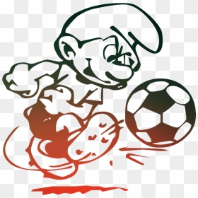 Brazil Search Word Cup National Football Player Clipart - Smurf Soccer, HD Png Download - football player clipart png