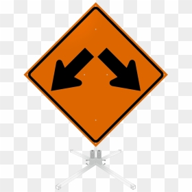 Arrow Left And Right Symbol Roll-up Sign - Warning Sign That Has Two Arrows, HD Png Download - right symbol png