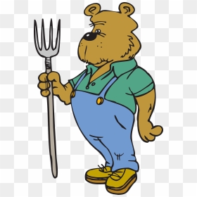 Bear With Clothes Cartoon, HD Png Download - pitchfork png