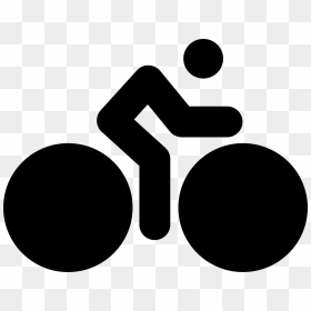 Bicycle With Big Wheels And Cyclist - Icono De Ruedas De Bicicleta, HD Png Download - cyclist png