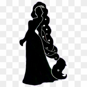 Rapunzel Silhouette Cinderella Disney Princess The - Rapunzel Disney Princess Silhouette, HD Png Download - rapunzel png