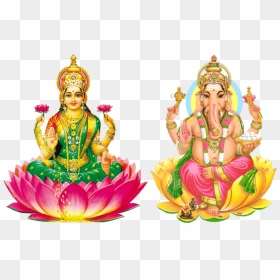 Mata Lakshmi And Lord Ganesha - Lakshmi Clipart Png, Transparent Png - diwali wishes png