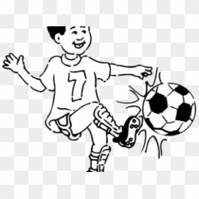 Football Player Clipart - Soccer Clip Art Black And White, HD Png Download - football player clipart png