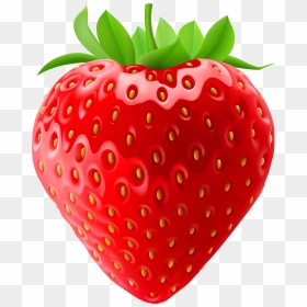 Strawberry Fruit Clipart - Transparent Background Strawberry Clipart, HD Png Download - fruits clipart png