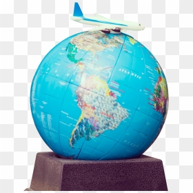Map Of World In Circle - Globe, HD Png Download - world map png transparent background