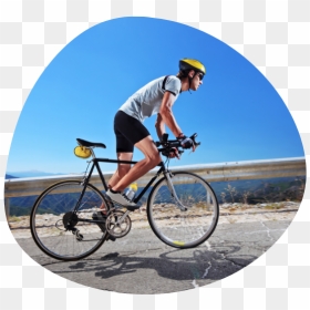 Person Riding Bike Standing Up, HD Png Download - cyclist png