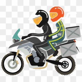 Motorcycle Riding Clipart - Riding Motorcycle Png, Transparent Png - motorbike icon png