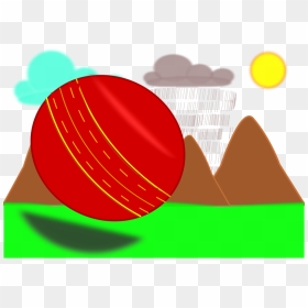 Free Sphere In Scenery - Cricket Ball, HD Png Download - cricket ball vector png