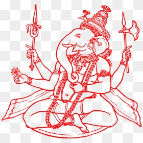 Clipart Ganesh Ji Png Logo, Transparent Png - hindu god png