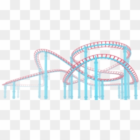 Transparent Rollercoaster Png - Transparent Background Roller Coaster Png, Png Download - roller coaster png