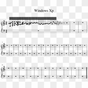 Windows Xp Sheet Music 1 Of 1 Pages - Sheet Music, HD Png Download - windows xp start button png