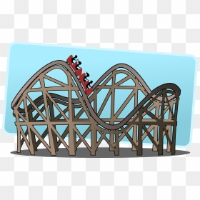 Animated Roller Coaster Clipart, HD Png Download - roller coaster png