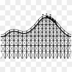 Rollercoaster Clipart Animated, Rollercoaster Animated - Roller Coaster Clipart, HD Png Download - roller coaster png