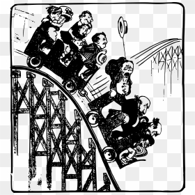 Old Roller Coaster Clip Arts - Cycle Of The Causes Of The Great Depression, HD Png Download - roller coaster png