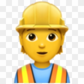 Apple’s Construction Worker Emoji - Emoji Woman Constructor, HD Png Download - gun emoji png